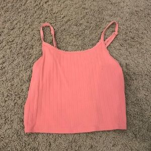 Small American Eagle Pink Cropped Tank Top